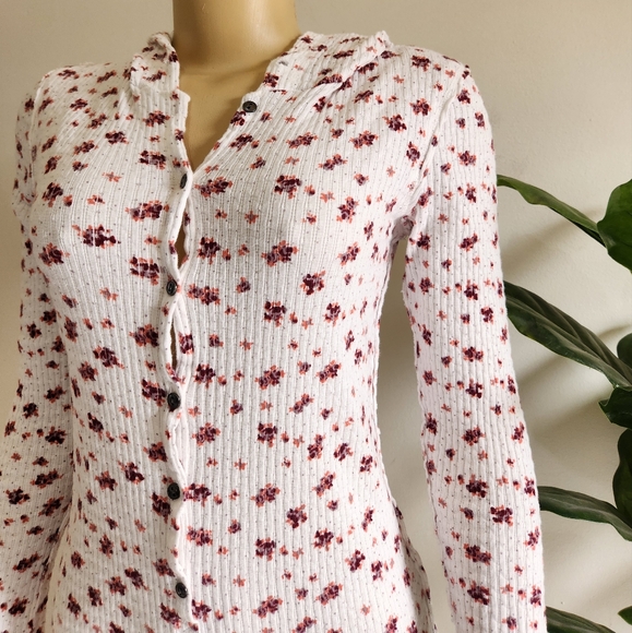 Free People Sleeping Overalls Flare Floral Comfy Women Size XS White Color - Picture 8 of 13